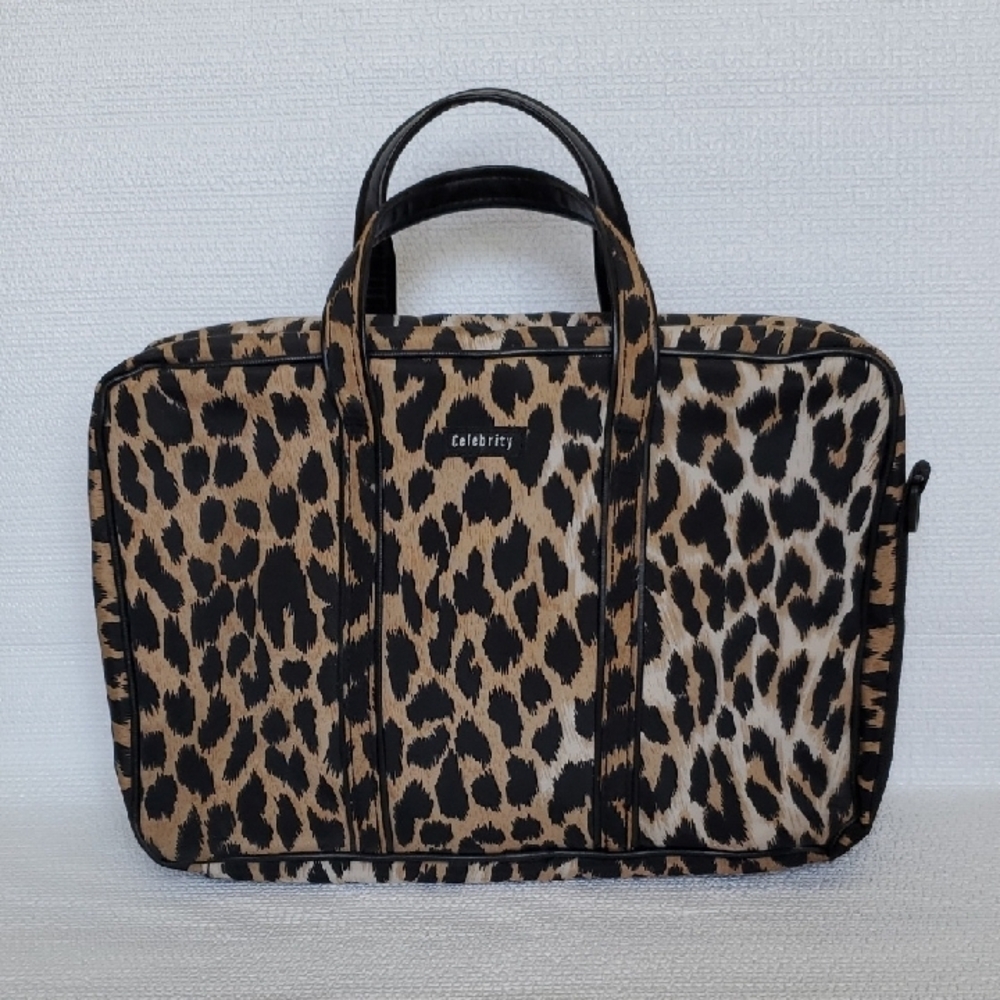 Celebrity Leopard Print Travel Toiletry Tote Bag